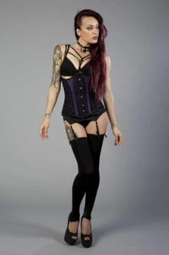 Burleska Vivienne Underbust Steel Boned Corset In Taffeta With Black Lace Overlay -Burleska shop vivienne underbust steel boned corset in taffeta with black lace overlay burleska 21 300x