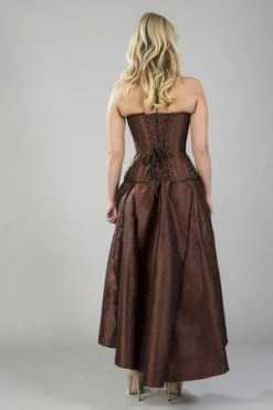 Burleska Warrior Overbust Steampunk Corset In Taffeta & Matte Hip Panels -Burleska shop warrior overbust steampunk corset in taffeta matte hip panels burleska 4 300x