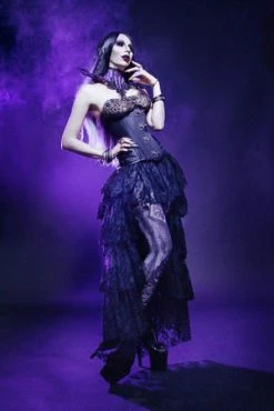 Burleska Warrior Underbust Steel Boned Corset In Taffeta With Matte Hip Panels -Burleska shop warrior underbust steel boned corset in taffeta with matte hip panels burleska 4 300x