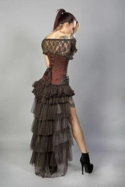 Burleska Warrior Underbust Steel Boned Corset In Taffeta With Matte Hip Panels -Burleska shop warrior underbust steel boned corset in taffeta with matte hip panels burleska 7 300x