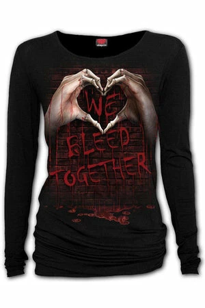 Spiral We Bleed Together - Baggy Top Black 2 Spiral We Bleed Together - Baggy Top Black