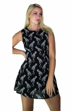 Dr Faust White Guns Dangerous Black Sheer Mini Dress - Melanie -Burleska shop white guns dangerous black sheer mini dress melanie dr faust 5 300x