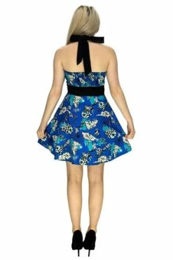 Dr Faust White Mermaids Blue Mini Dress - Brynlee -Burleska shop white mermaids blue mini dress brynlee dr faust 2 300x