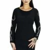 Dr Faust White Snake Long Sleeved Black Mini Dress - Serena