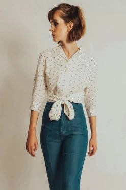 Voodoo Vixen Wilhelmenia Front Tie Anchor Cropped Top -Burleska shop wilhelmenia front tie anchor cropped top voodoo vixen 4 300x