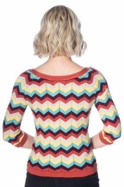 Banned Zoey Zig Zag Bow Front Top -Burleska shop zoey zig zag bow front top banned 6 300x