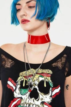 Jawbreaker Zombie Burger Lace Panel Top 11 Jawbreaker Zombie Burger Lace Panel Top -Burleska shop zombie burger lace panel top jawbreaker 5 300x